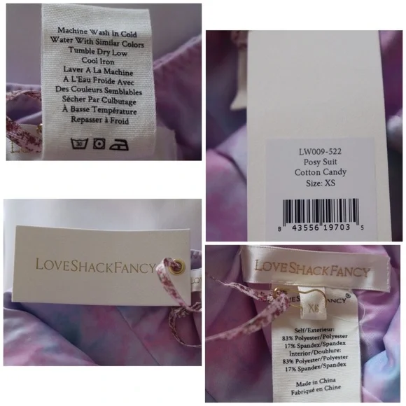 LoveShackFancy Posy Tie Dye Swimsuit XS NWT - Picture 10 of 11